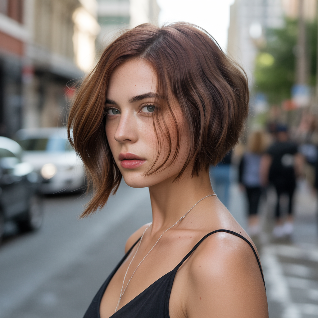 30 Best Butterfly Cut Short Hair Ideas for 2025 12 Asymmetrical Butterfly Bob