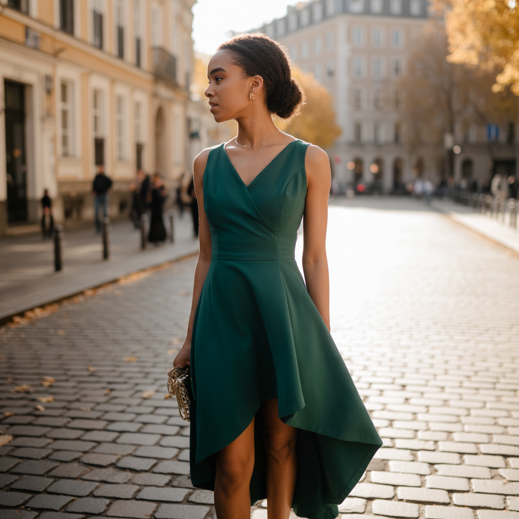 Asymmetrical Hem Dress