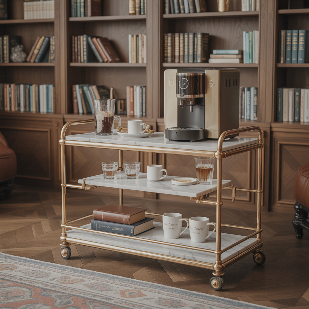 25 Best Coffee Bar for Small Spaces Ideas You’ll Love 2 Bar Cart Coffee Station