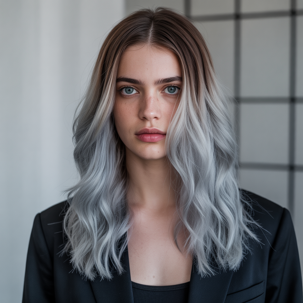 20 Stunning Ideas about Gemini Hair Styles to Try This Year 14 Black and Silver Ombre Gemini