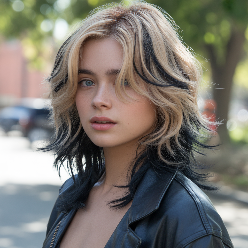 20 Stunning Ideas about Gemini Hair Styles to Try This Year 19 Blonde and Jet Black Layers