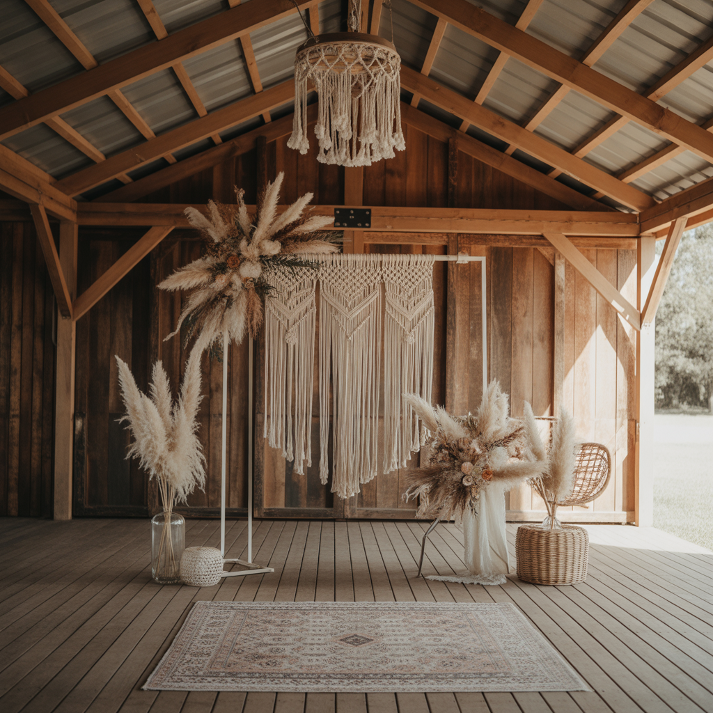 20 Stunning Barn Wedding Ideas for a Rustic Celebration 14 Boho-Inspired Styling