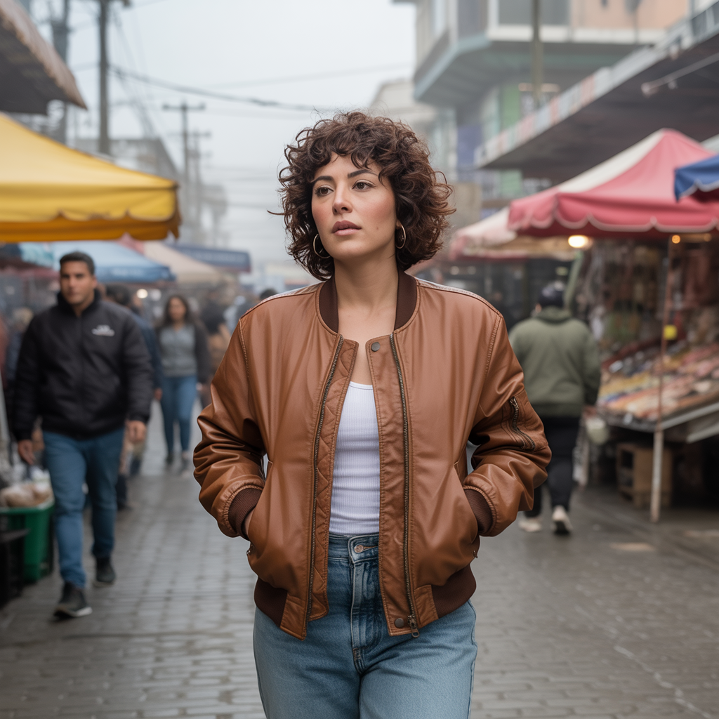 20 Chic and Comfortable Ideas About Fall Outfits for Women 19 Bomber Jacket with High-Waisted Jeans