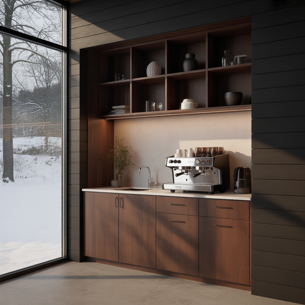 25 Best Coffee Bar for Small Spaces Ideas You’ll Love 14 Built-In Niche Coffee Bar