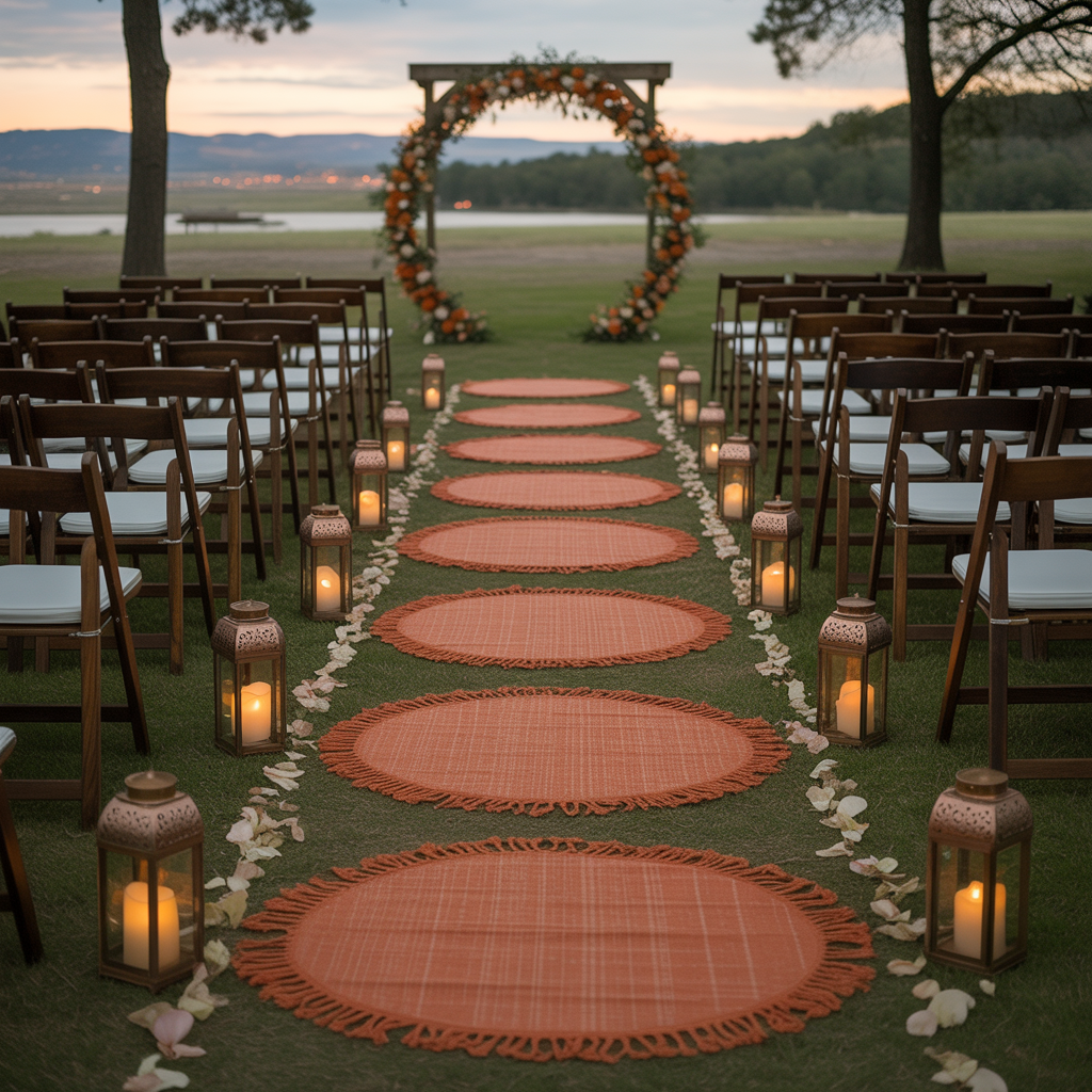22 Best Ideas for Burnt Orange Weddings Stylish Trends to Try 14 Burnt Orange Aisle Décor