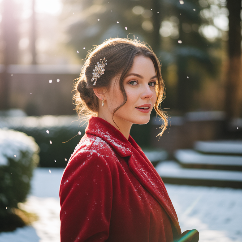 25 Stunning Christmas Hairstyles to Shine This Holiday 10 Chignon with Crystal Pins