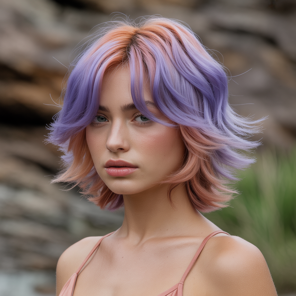 30 Best Butterfly Cut Short Hair Ideas for 2025 26 Color-Enhanced Butterfly Layers