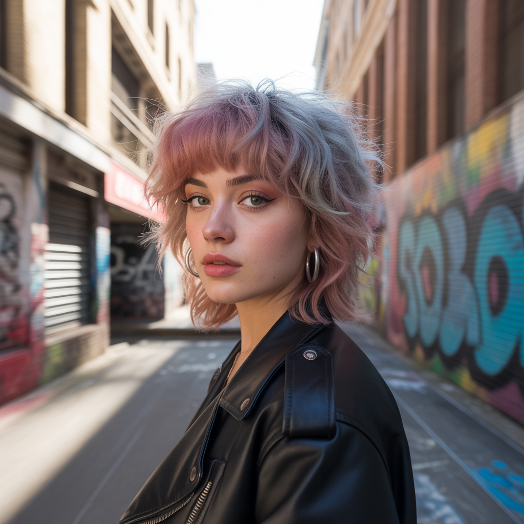 18 Amazing Ideas of Shaggy Wolf Cut with Bangs: Trendy Styles & Hair Inspiration 16 Experimenting with Color