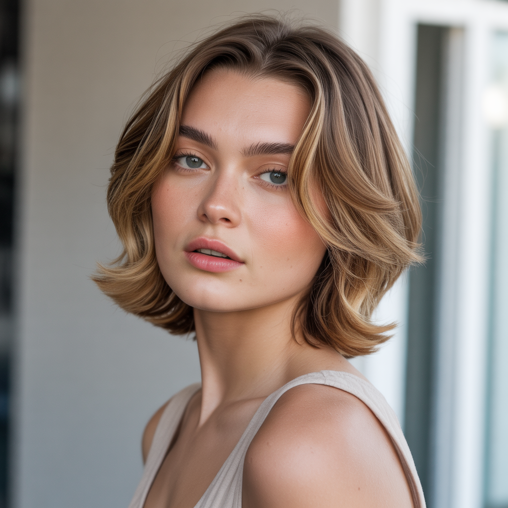 30 Best Butterfly Cut Short Hair Ideas for 2025 1 Face-Framing Layers for Round Faces