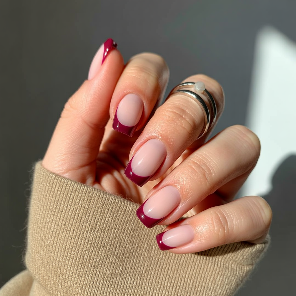 22 Best Fall Nails Trendy Designs for Autumn Vibes 7 French Tips with a Twist