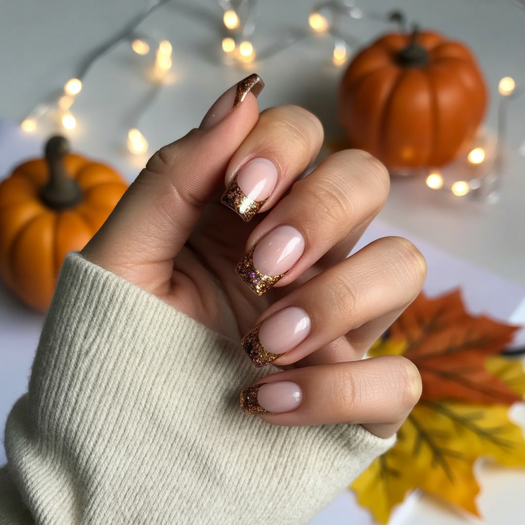 25 Best Cute Fall Nails You’ll Want to Try This Season 13 Glittery Fall Tips