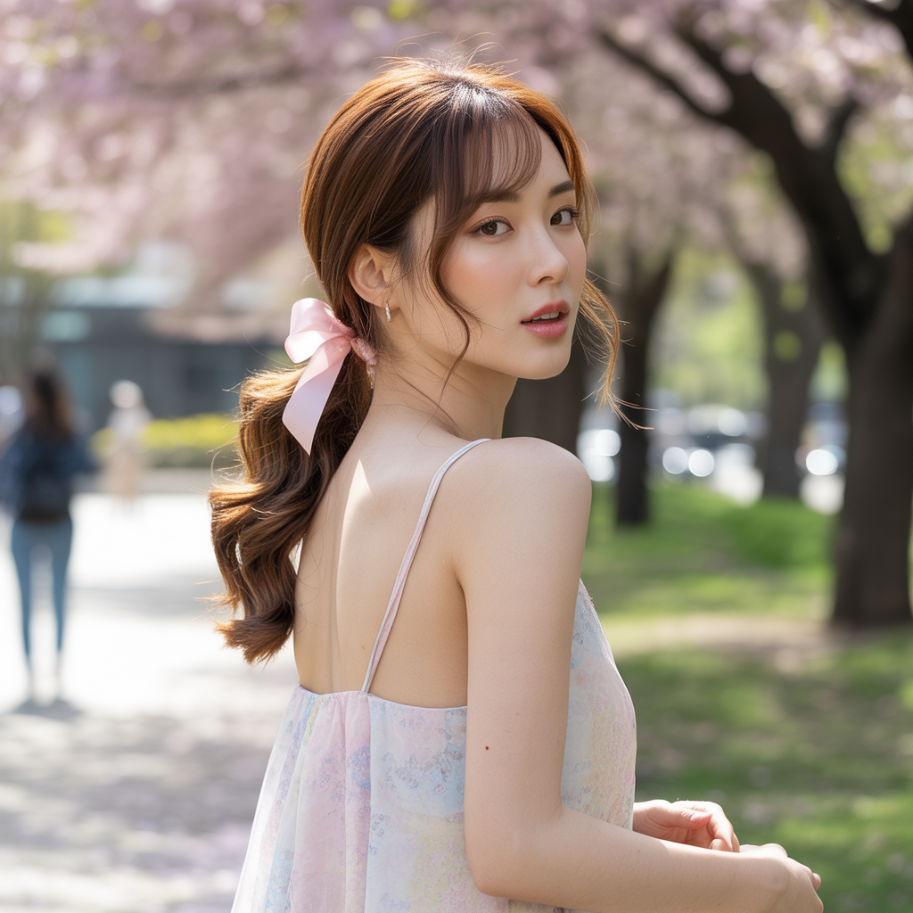 Half-Up Half-Down with Loose Curls