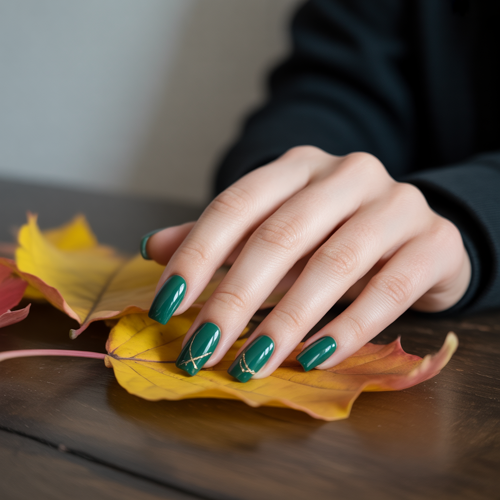 22 Best Fall Nails Trendy Designs for Autumn Vibes 12 Jewel-Tone Glamour