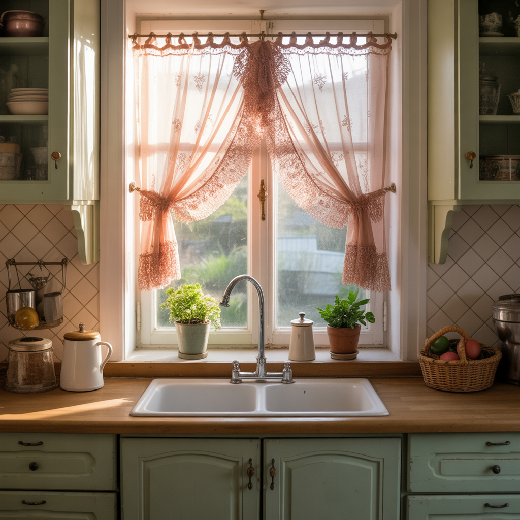 Lace Curtains for Vintage Romance