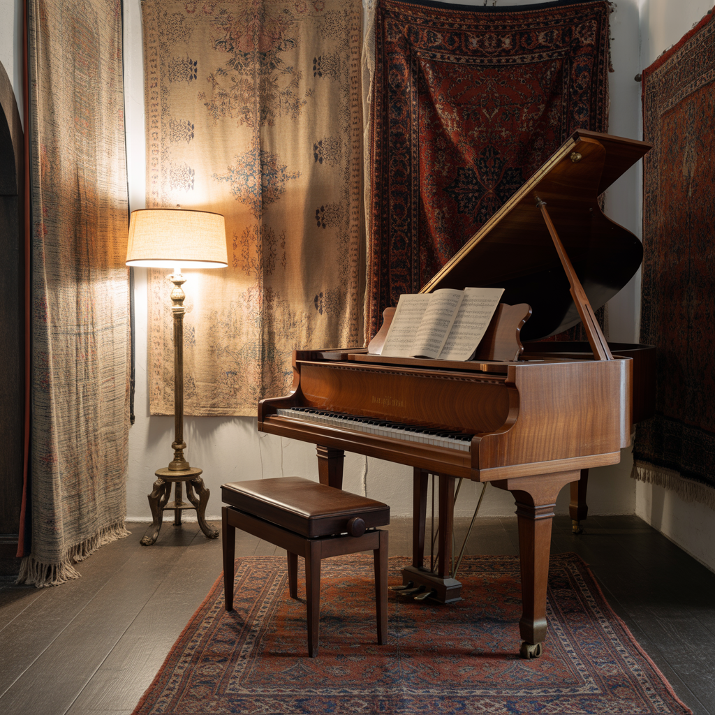 21 Outstanding Cozy Music Room Ideas for Comfort and Creativity 19 Layered Textiles