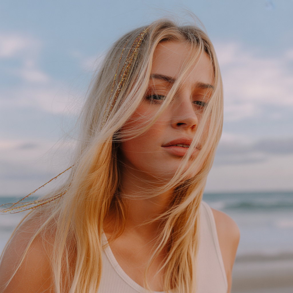 25 Stunning Christmas Hairstyles to Shine This Holiday 25 Long Waves with Tinsel Strands