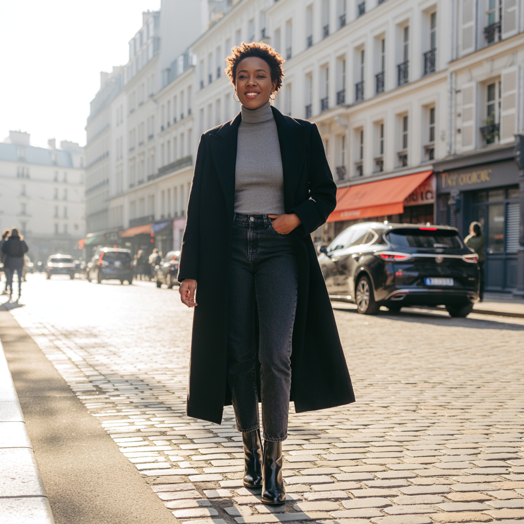 20 Chic and Comfortable Ideas About Fall Outfits for Women 11 Longline Coat with Slim Jeans