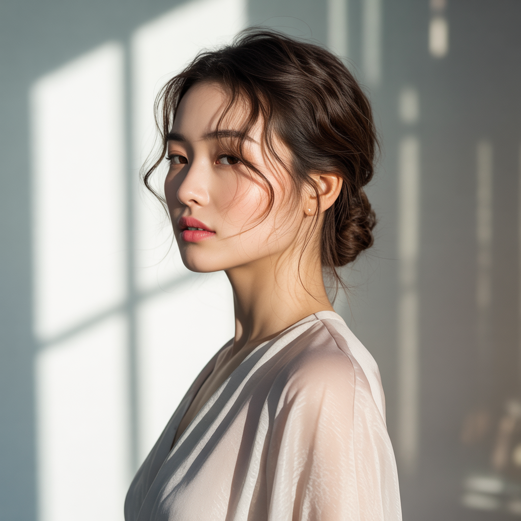 Low Bun with Wispy Strands