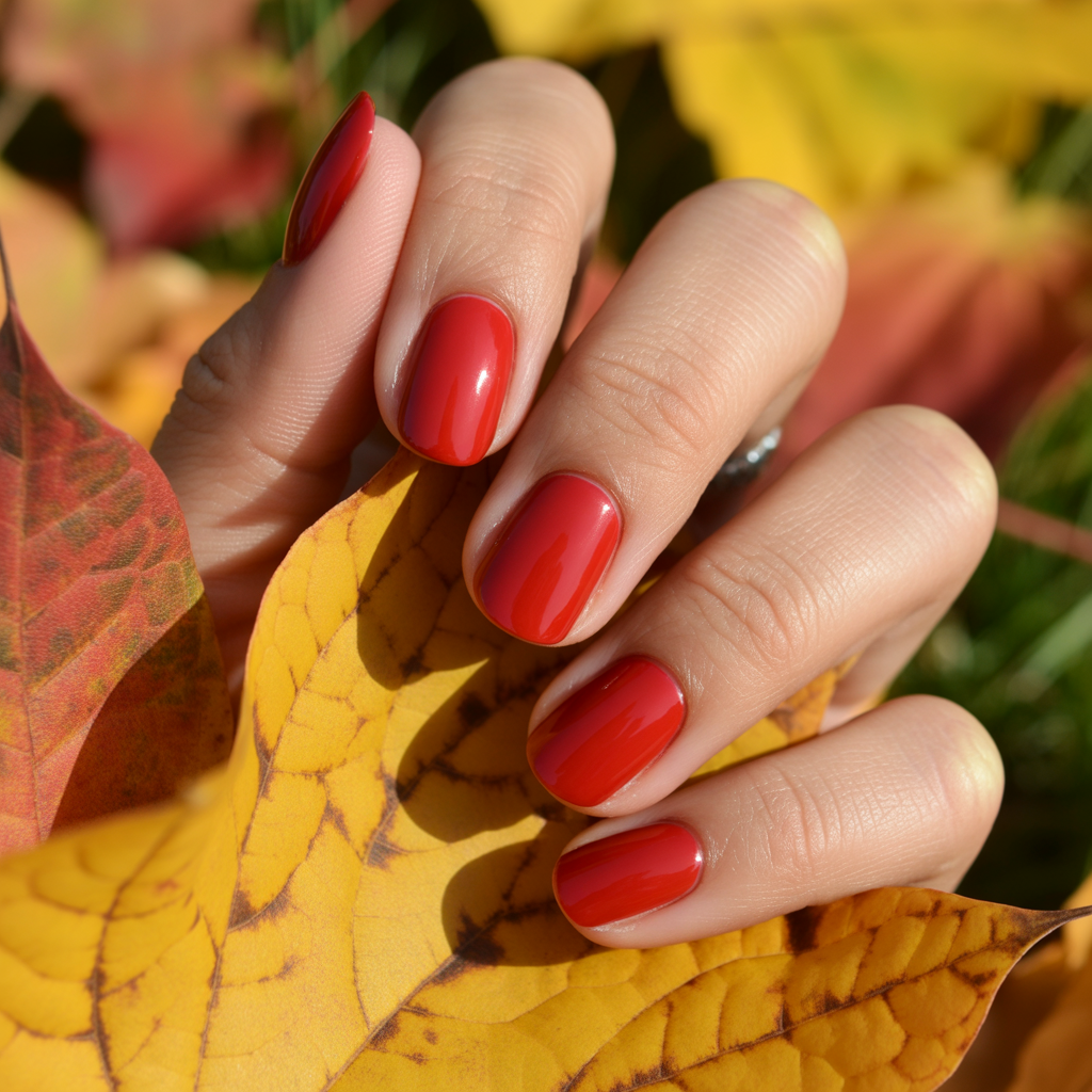 25 Best Cute Fall Nails You’ll Want to Try This Season 20 Maple Red Nails