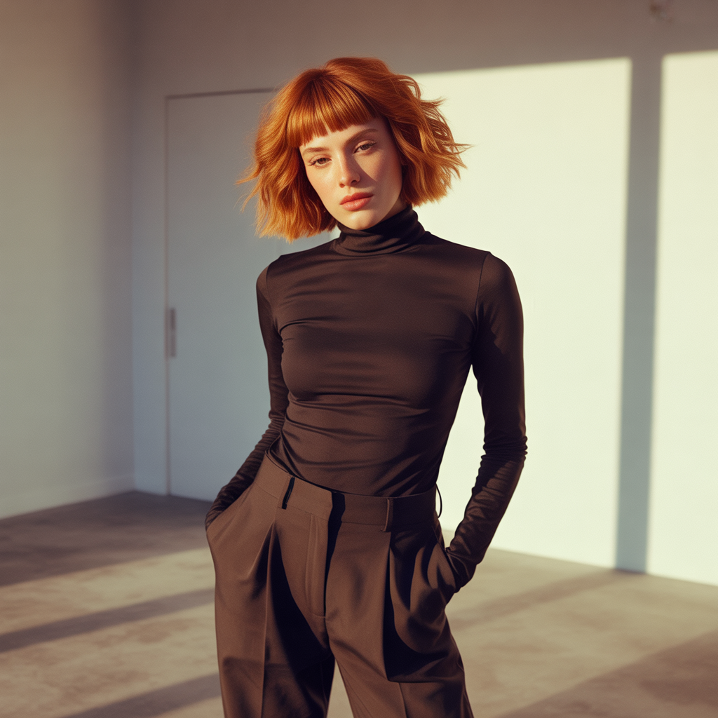 Messy Short Wolf Cut with Curtain Bangs