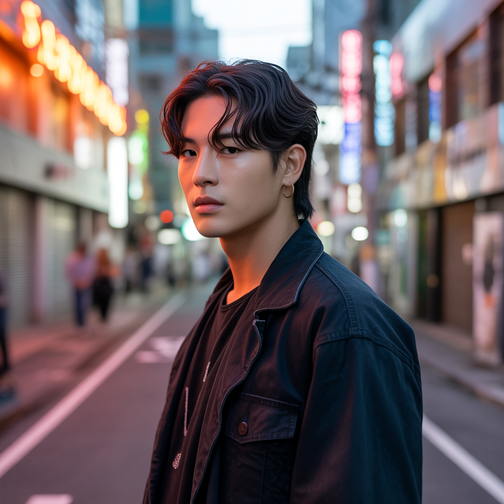 20 Trending Korean Hairstyles for Men Inspired by K-pop 3 Middle Part Hairstyle