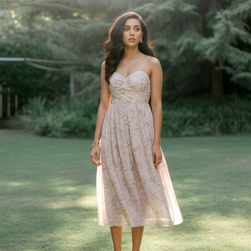Midi Dresses with Breezy Fabrics