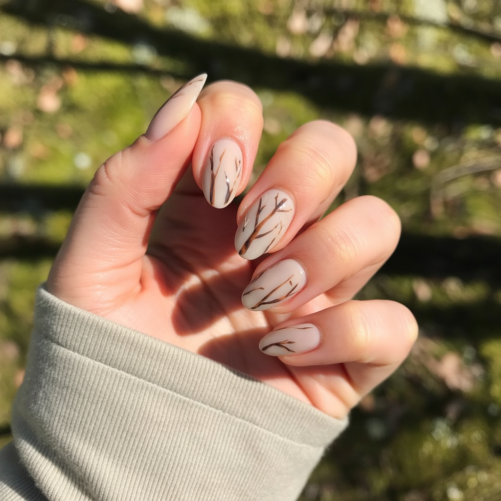 22 Best Fall Nails Trendy Designs for Autumn Vibes 21 Nature-Inspired Art