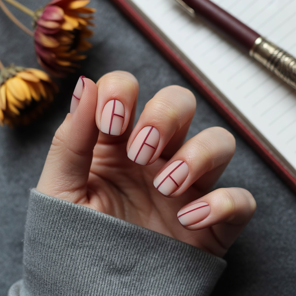 22 Best Fall Nails Trendy Designs for Autumn Vibes 14 Negative Space Designs