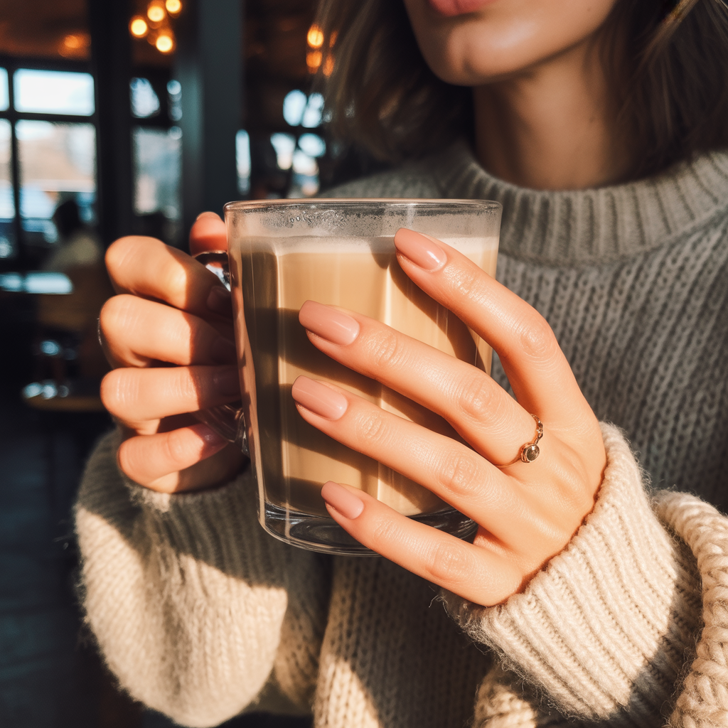 22 Best November Nails Fall Designs You’ll Love 7 Nude Beige Elegance