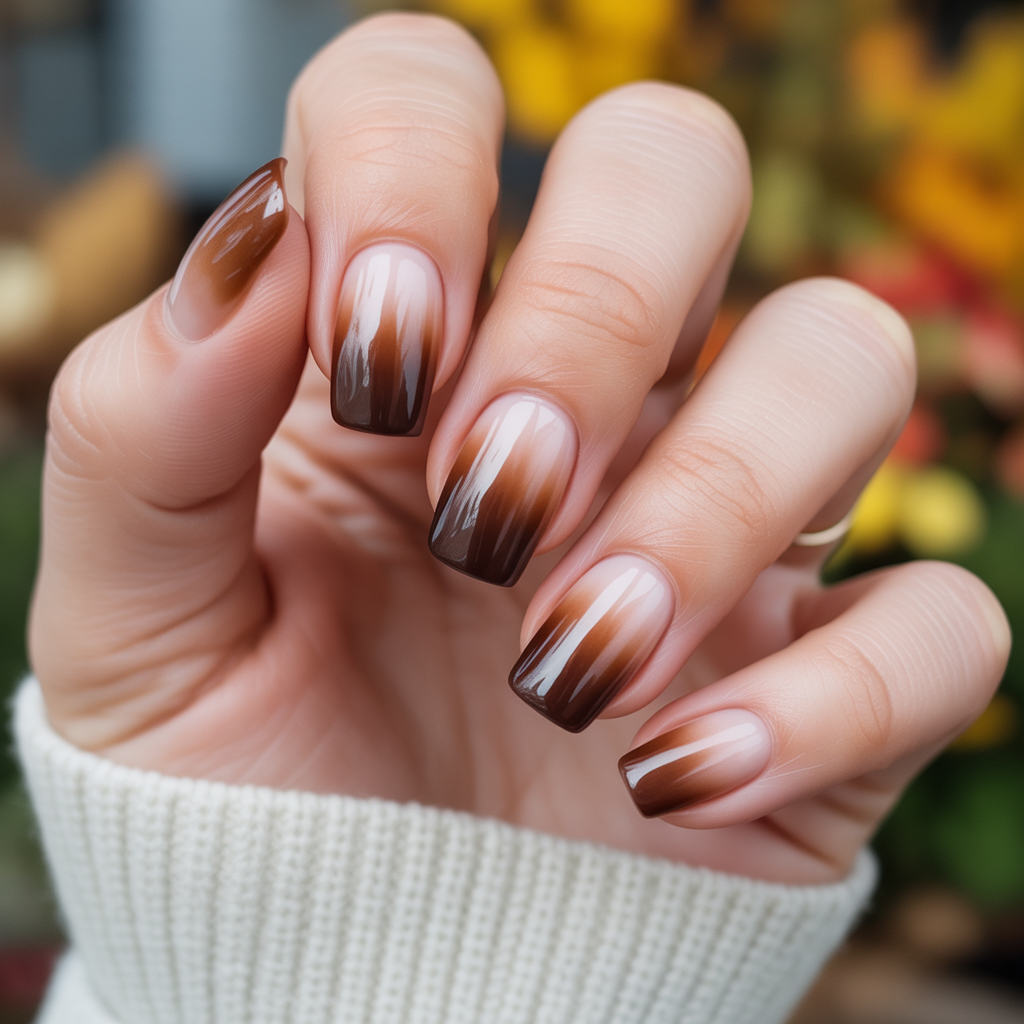 25 Best Cute Fall Nails You’ll Want to Try This Season 22 Ombre Mocha Nails