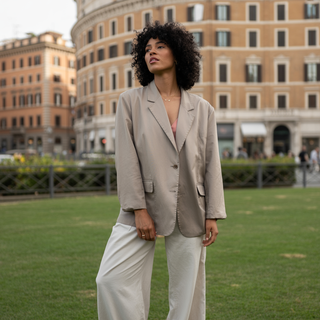 20 Chic and Comfortable Ideas About Fall Outfits for Women 3 Oversized Blazer with Wide-Leg Pants