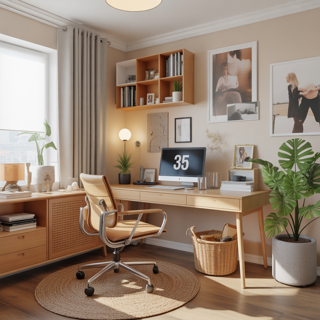 25 Inspiring Living Room Office Ideas for Stylish Workspaces 25 Personalized Productivity Zone