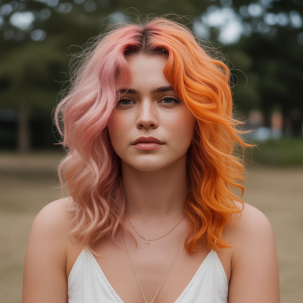 20 Stunning Ideas about Gemini Hair Styles to Try This Year 8 Pink and Orange Sunset