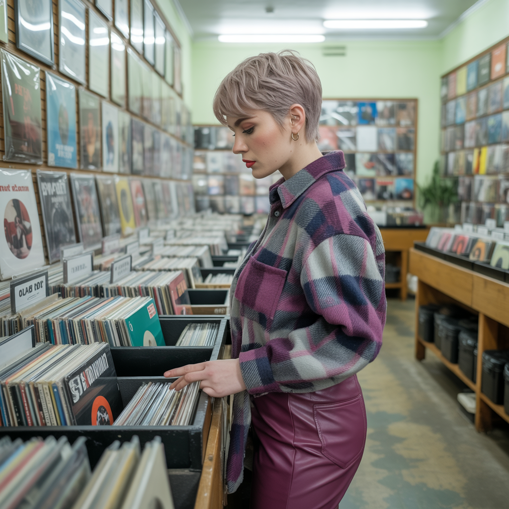 20 Chic and Comfortable Ideas About Fall Outfits for Women 7 Plaid Shirt with Faux Leather Pants