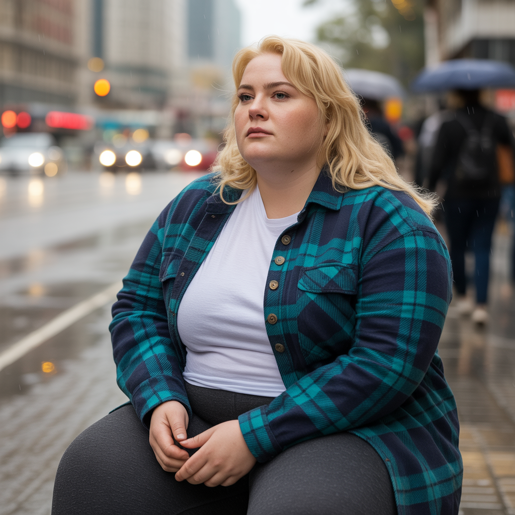 Plaid shacket with leggings