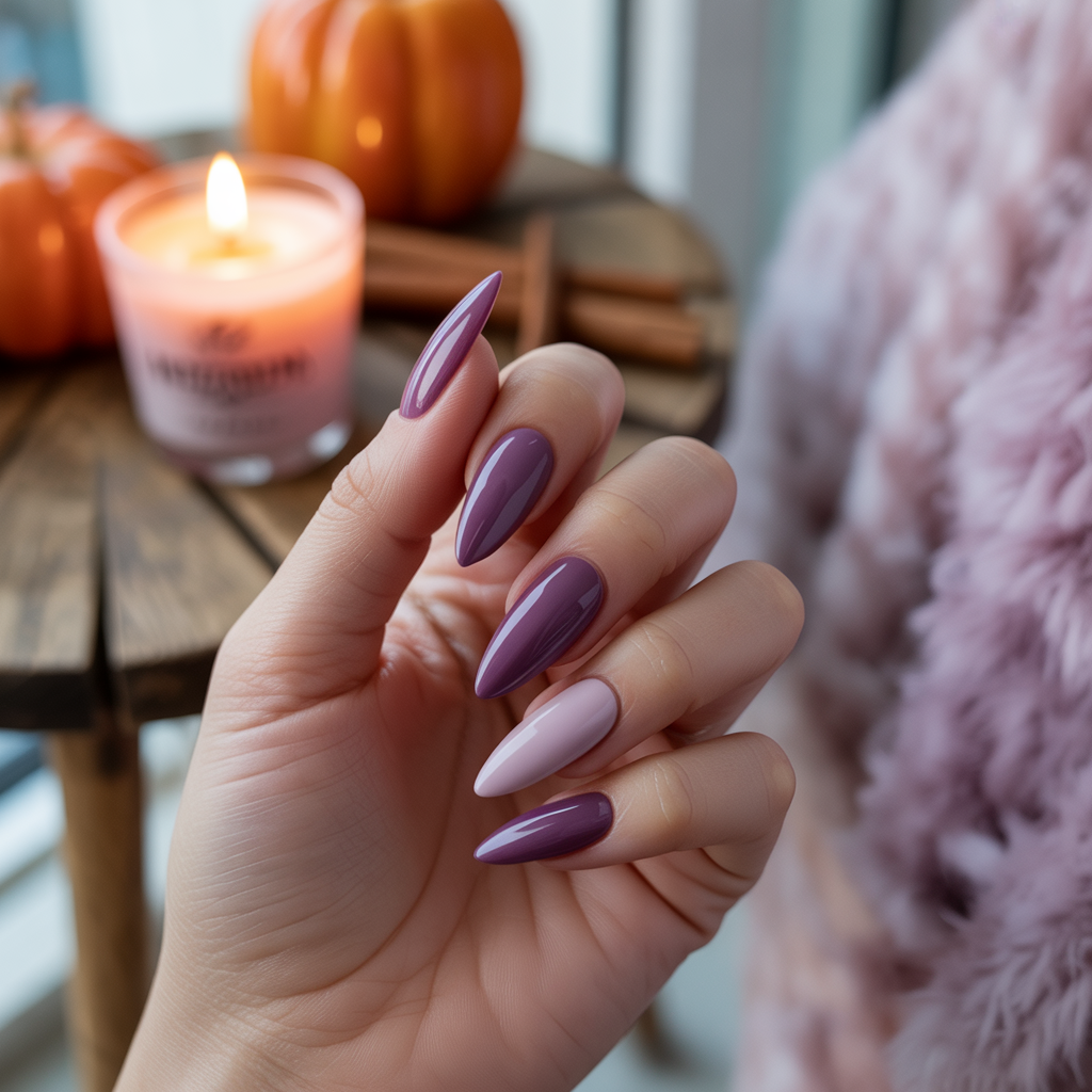 22 Best Fall Nails Trendy Designs for Autumn Vibes 4 Plum Perfection