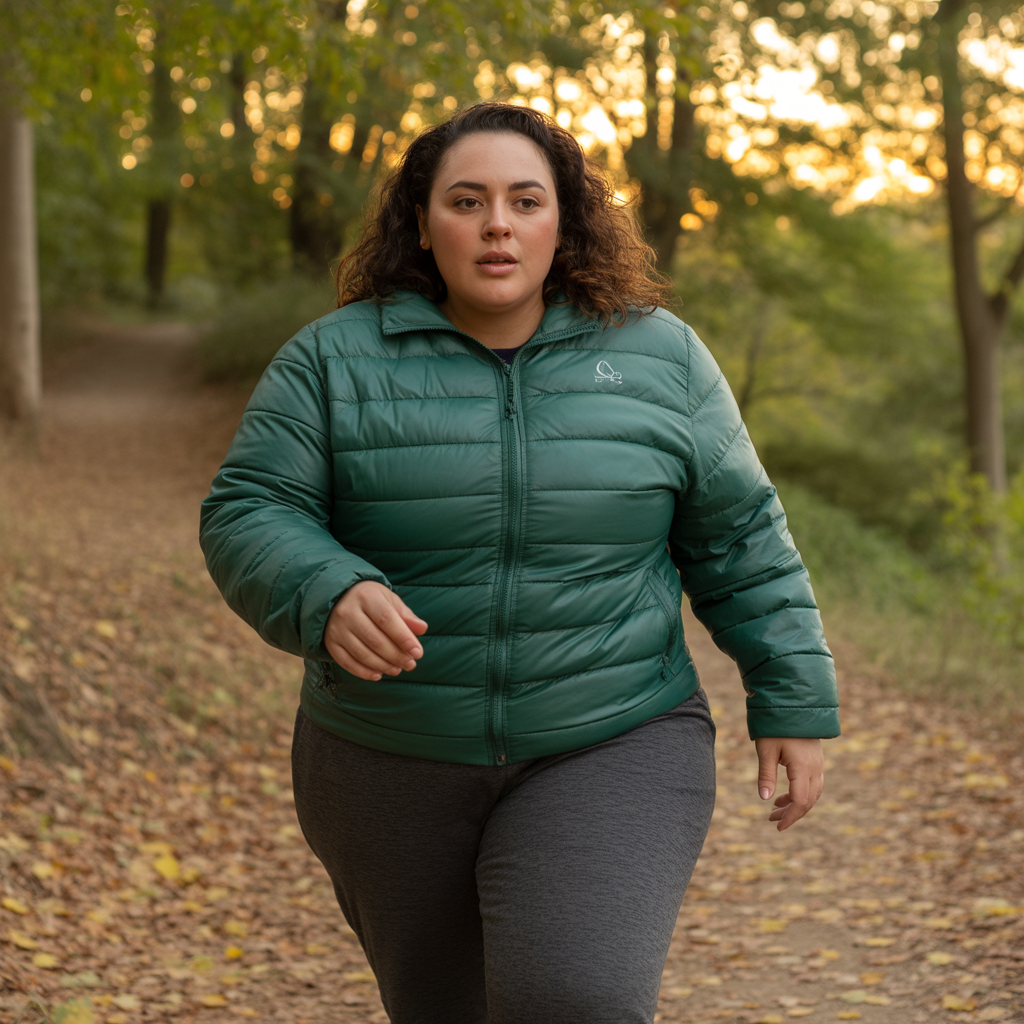 Puffer jacket with joggers