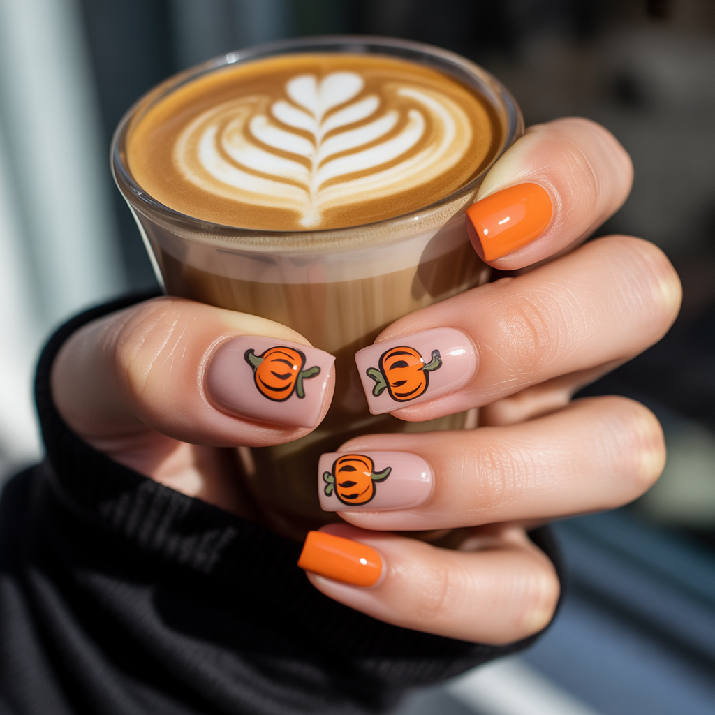 25 Best Cute Nails for Fall You’ll Want This Season 3 Pumpkin Spice Nails