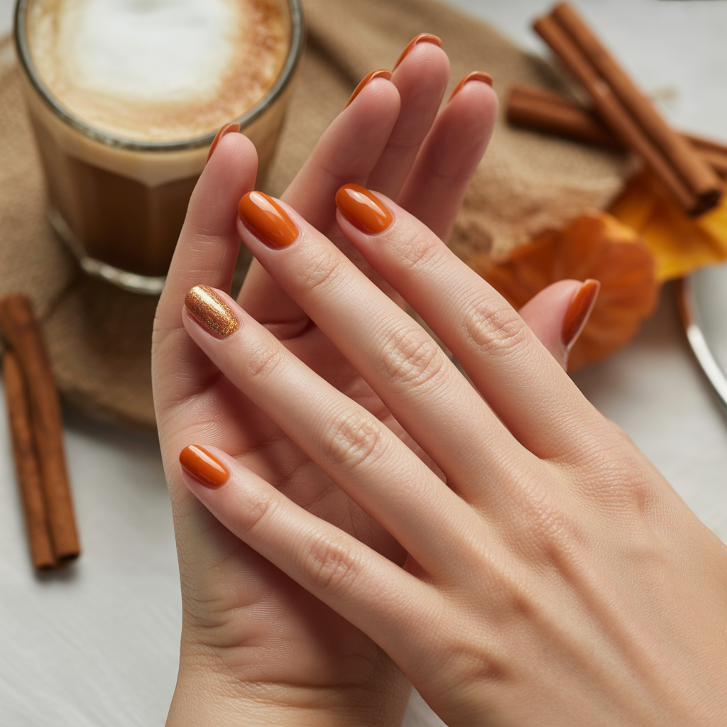 25 Best Cute Fall Nails You’ll Want to Try This Season 1 Pumpkin Spice Nails