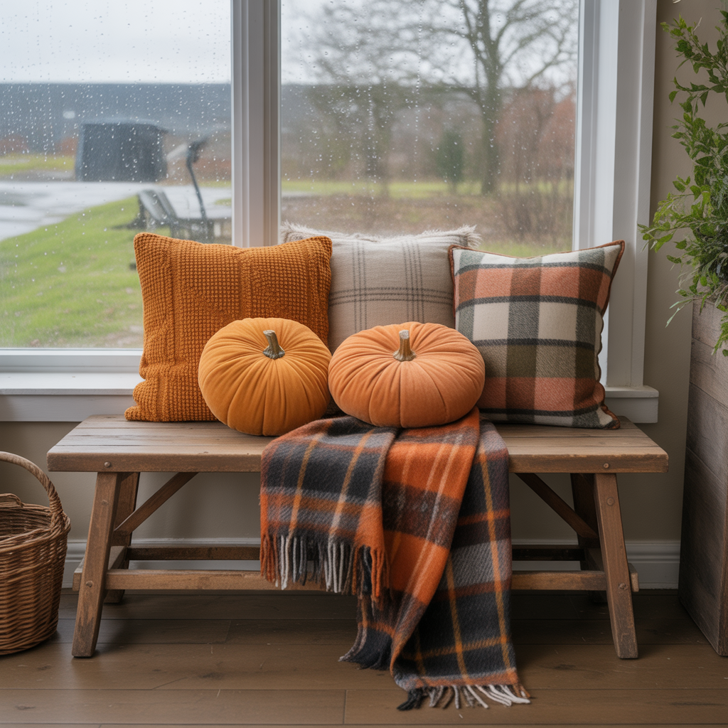 25 Stunning Farmhouse Entryway Bench Decor Ideas You’ll Love 22 Seasonal Pillows to Refresh the Look