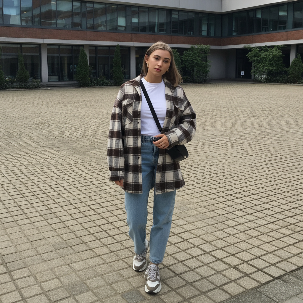 Stylish Fall Outfit Ideas for College Students to Try 8 Shackets with basic layers