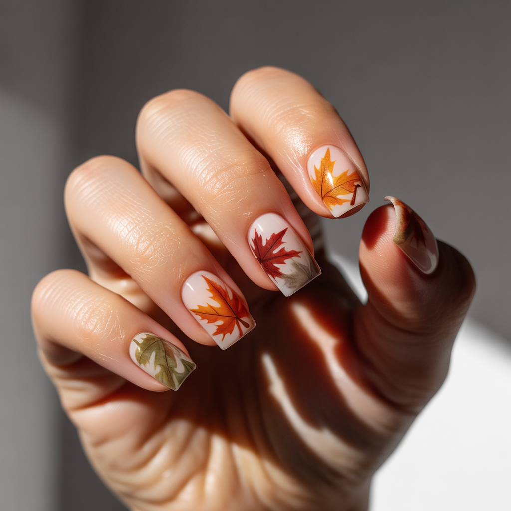 Short Acrylic Nails for Fall