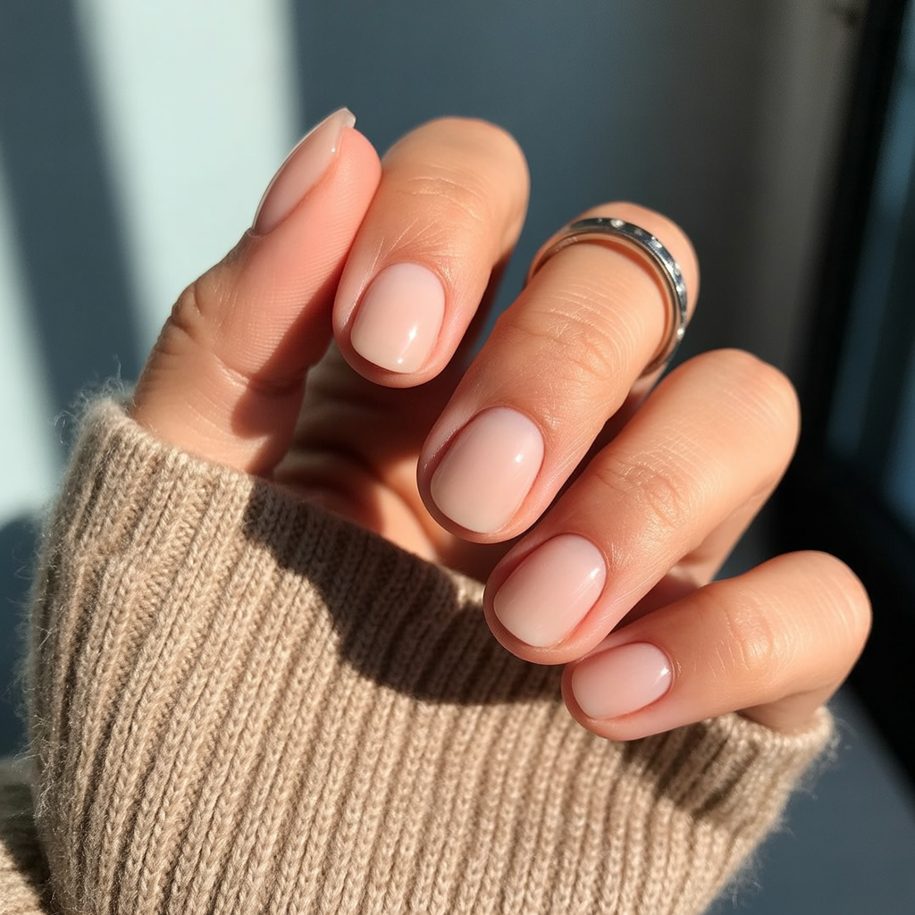 25 Best Cute Nails for Fall You’ll Want This Season 24 Short Round Neutral Nails