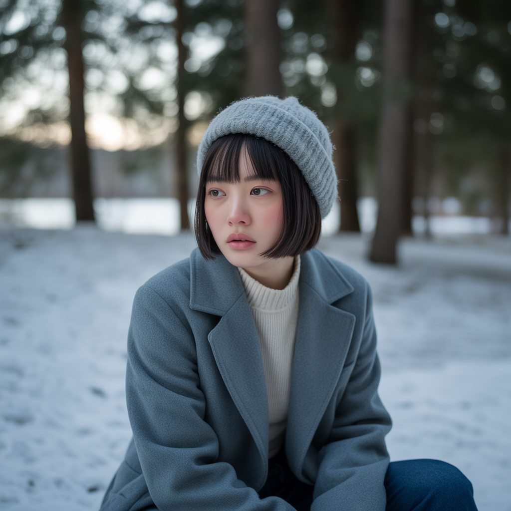 Short Wolf Cut with Classic Curtain Bangs