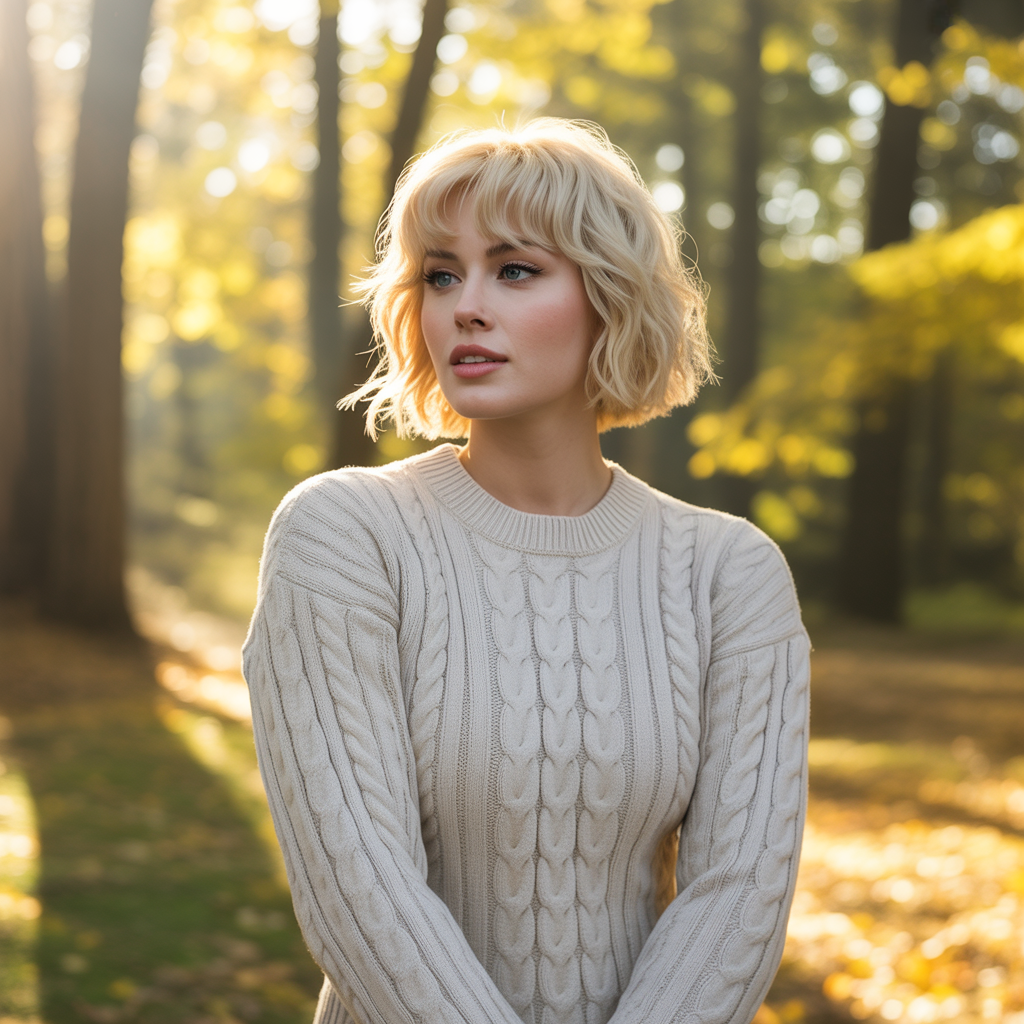 Short Wolf Cut with Flipped Curtain Bangs