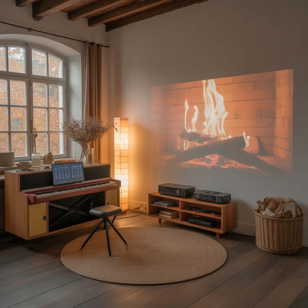 21 Outstanding Cozy Music Room Ideas for Comfort and Creativity 12 Smart Technology Integration