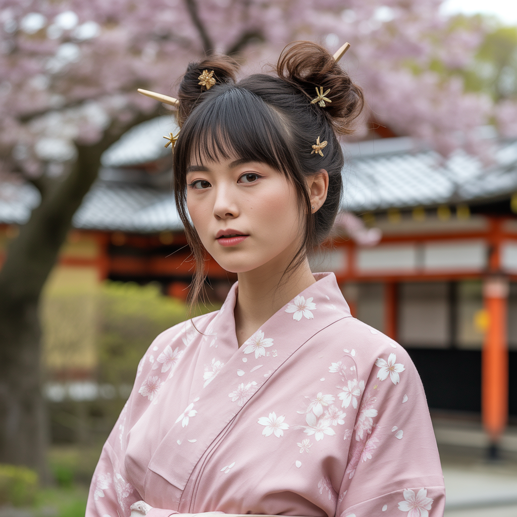 25 Stunning Christmas Hairstyles to Shine This Holiday 21 Space Buns with Mini Ornaments