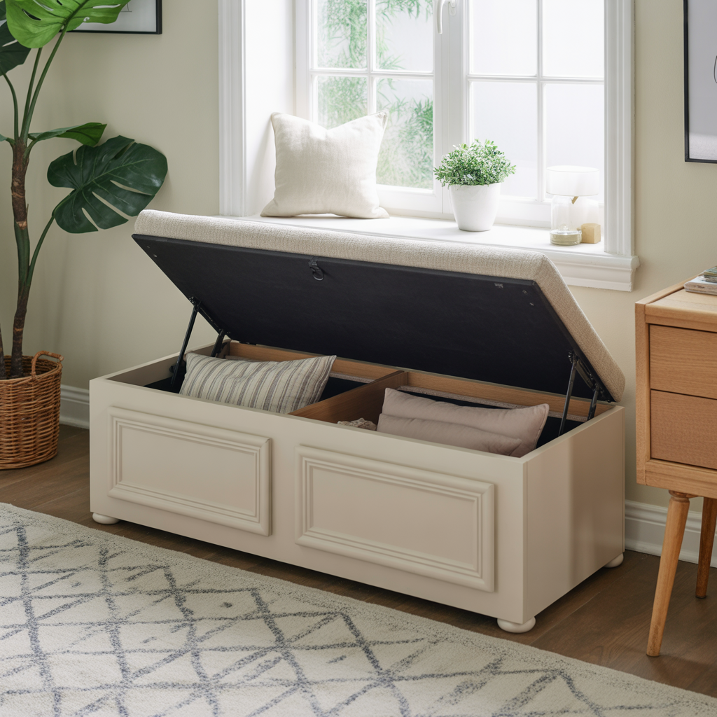 Storage Bench with Lift-Up Seat
