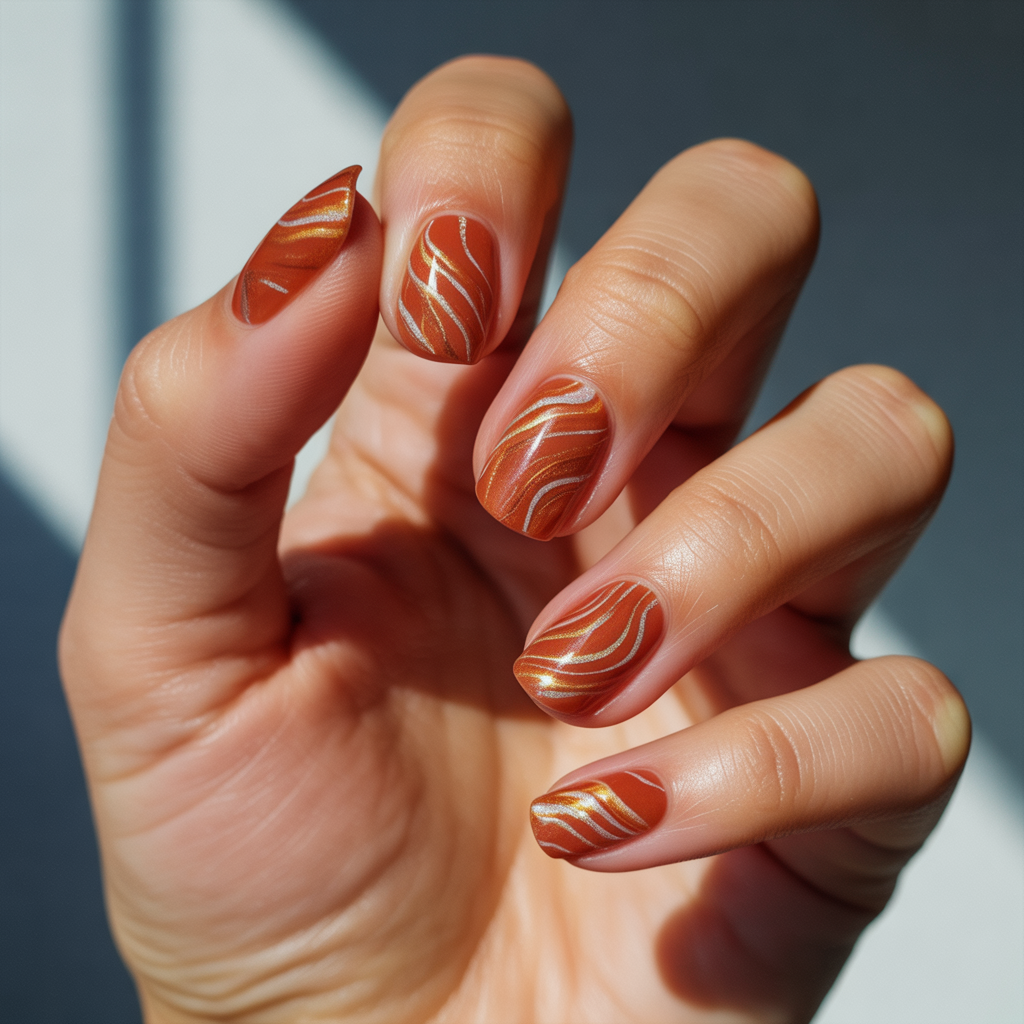 20 Best Fall Season Nails Ideas to Try 2 Pumpkin Spice Nails