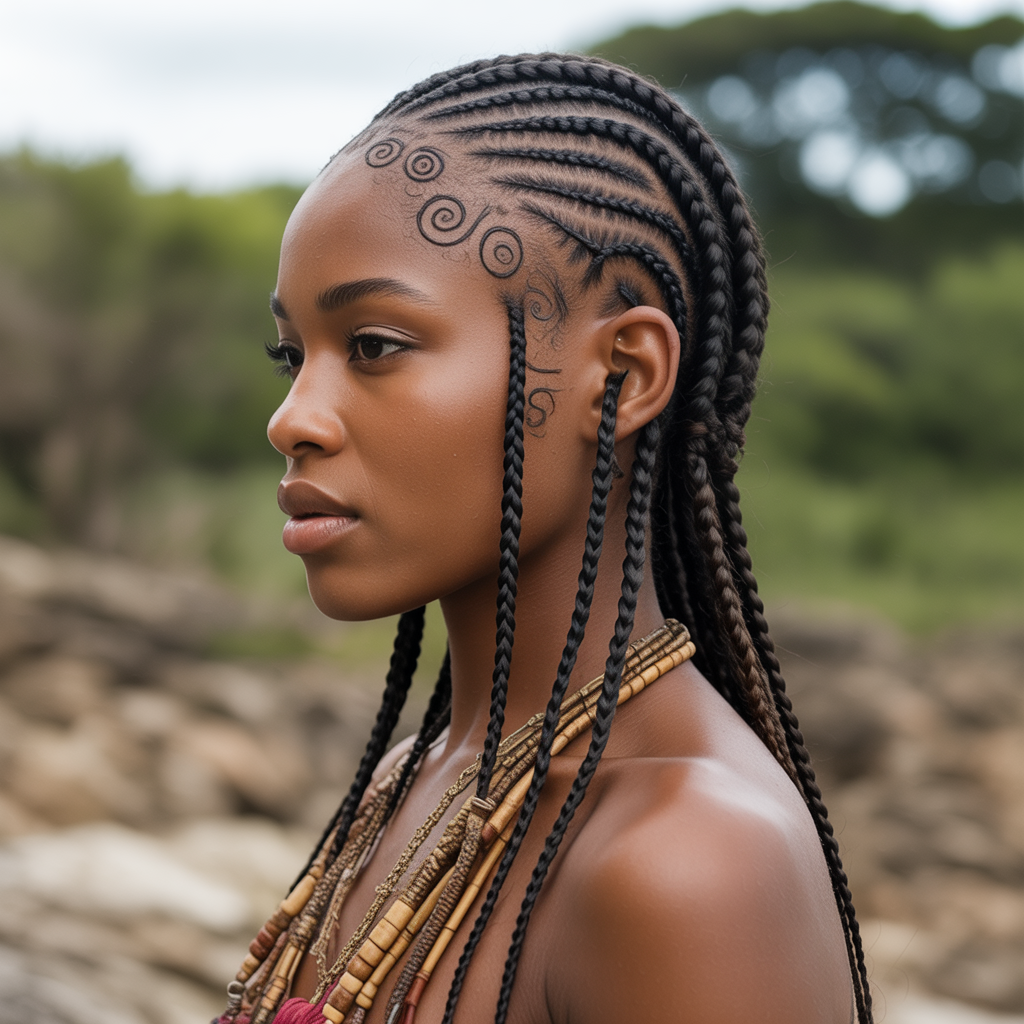 Swirl with tribal patterns